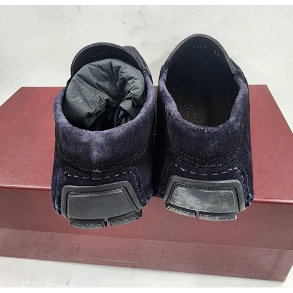 To Boot New York Marin Drivers Loafer Men's 7.5 Blue Aero Moc Toe Slip On Style